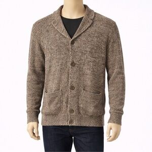 Le 31 by Simons Men’s Knit Cardigan Sweater Size M Brown Textured